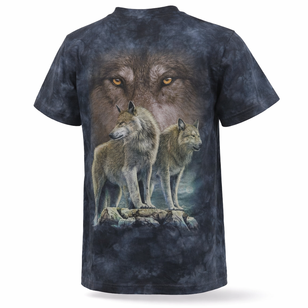 Kinder T-Shirt Woelfe auf Felsen