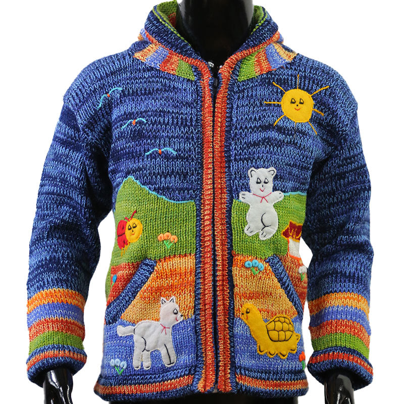 Peruanische Anden Kinderweste Dunkelblau