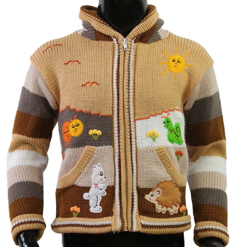 Peruanische Anden Kinderweste Braun