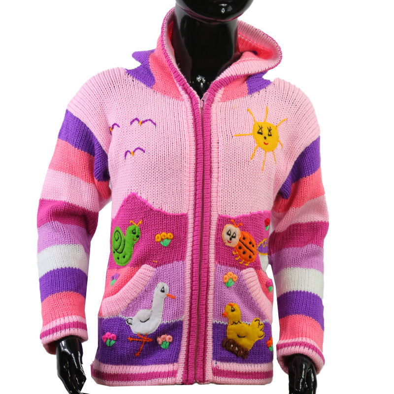 Peruanische Anden Kinderweste Rosa