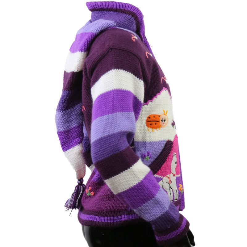 Peruanische Anden Kinderweste Lila 02