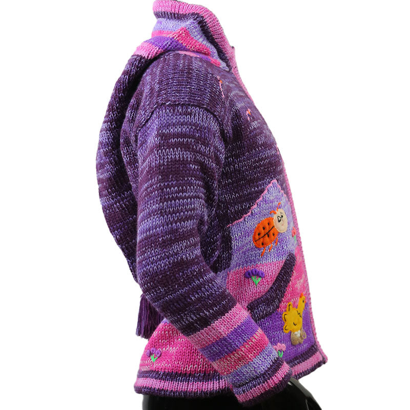 Peruanische Anden Kinderweste Lila 03