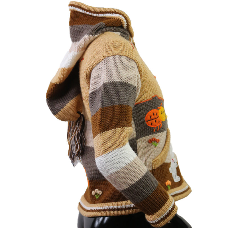 Peruanische Anden Kinderweste Braun