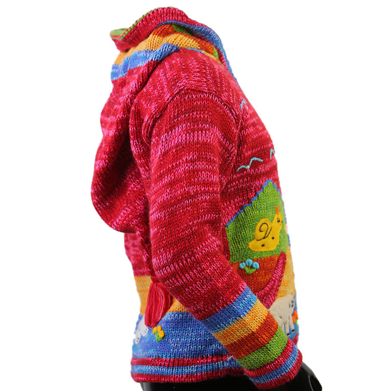 Peruanische Anden Kinderweste Rot