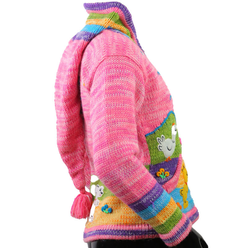 Peruanische Anden Kinderweste Pink