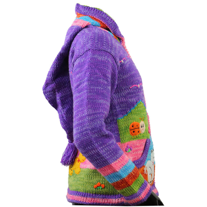 Peruanische Anden Kinderweste Lila 01