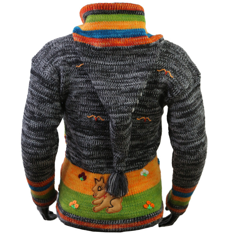 Peruanische Anden Kinderweste Dunkelgrau