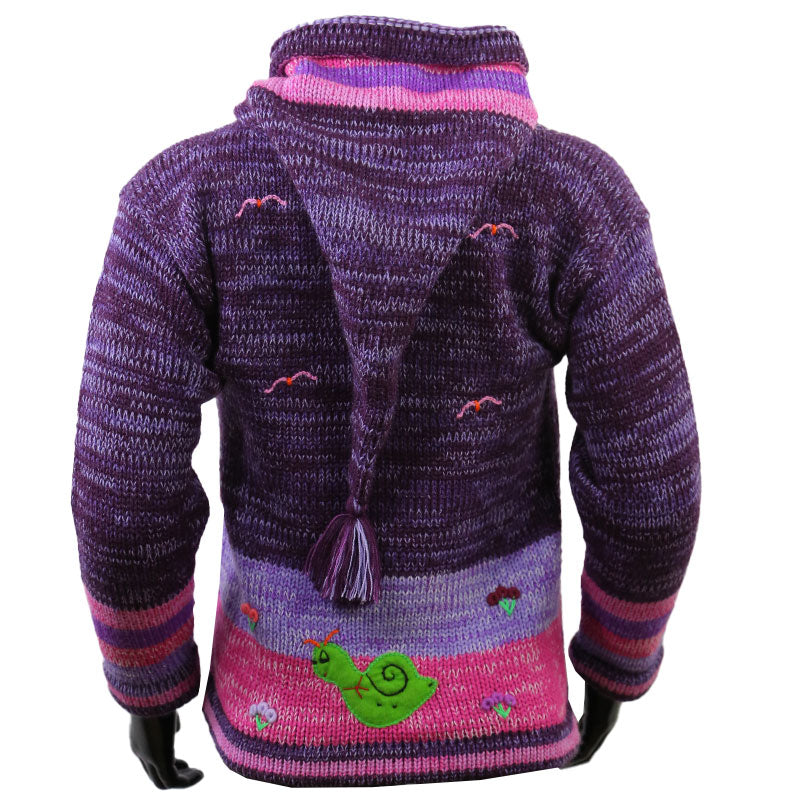 Peruanische Anden Kinderweste Lila 03