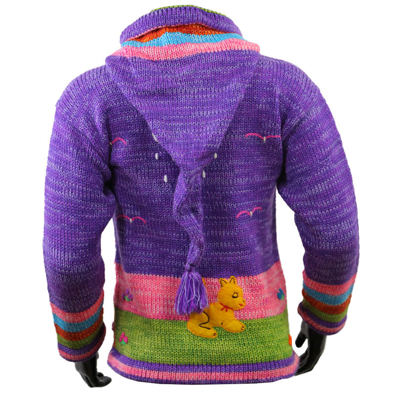 Peruanische Anden Kinderweste Lila 01