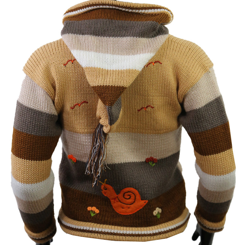 Peruanische Anden Kinderweste Braun