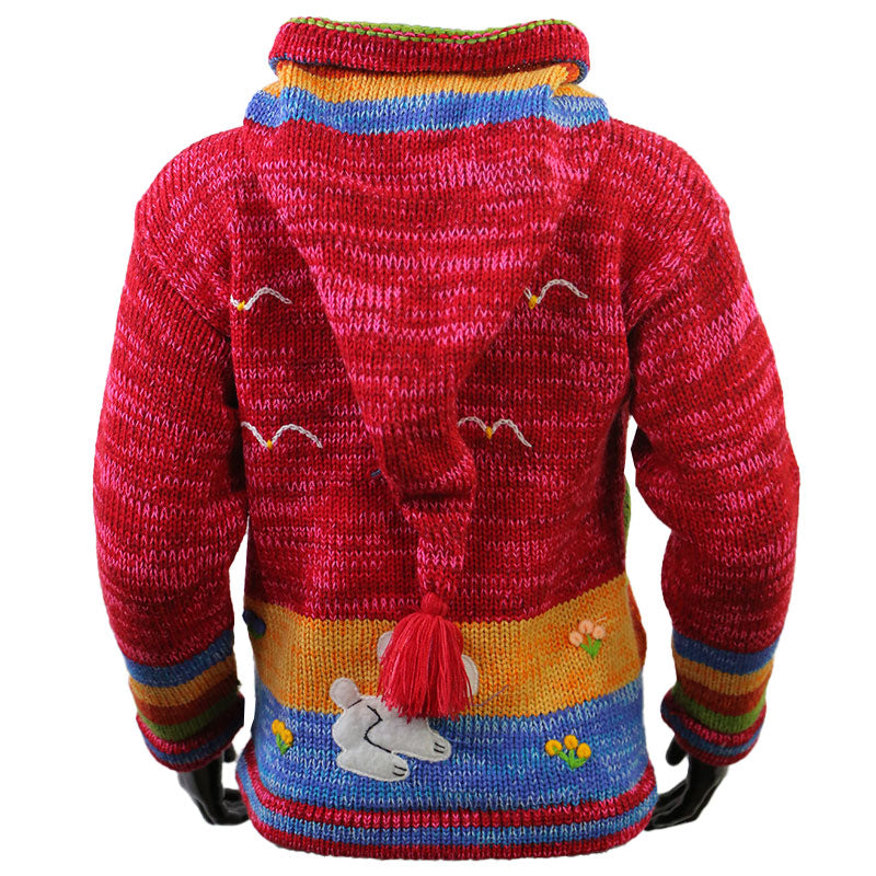 Peruanische Anden Kinderweste Rot