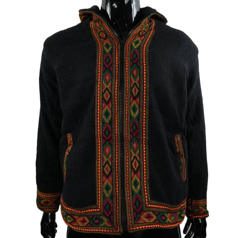 Boho Ethno Jacke Schwarz