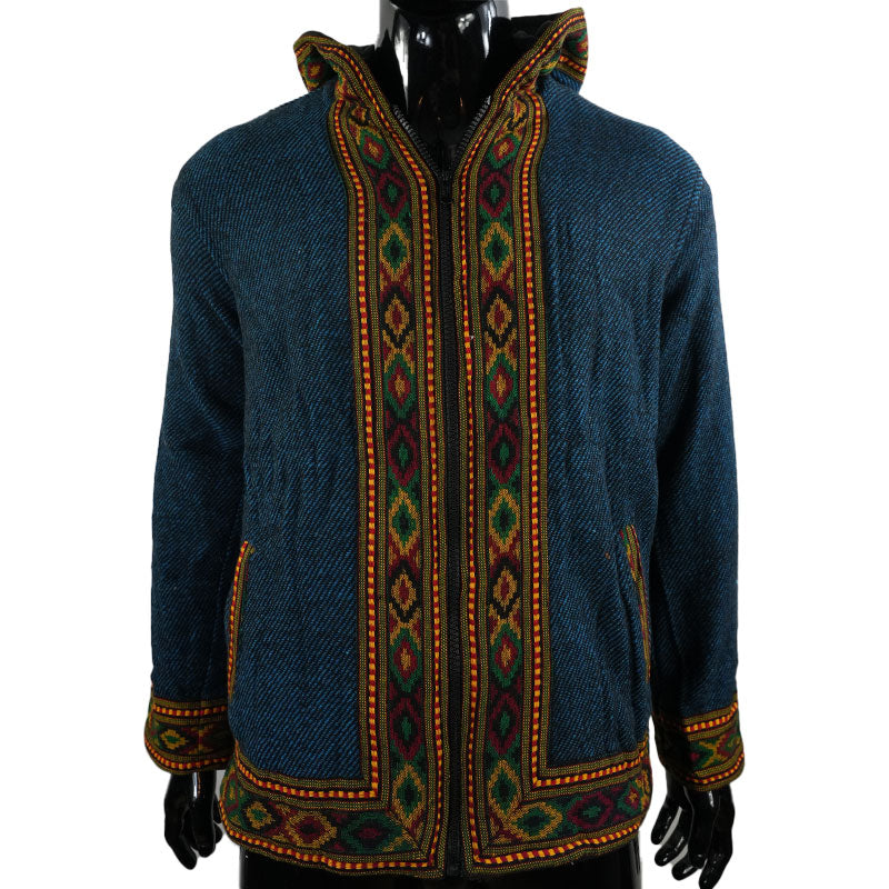 Boho Ethno Jacke Dunkelblau
