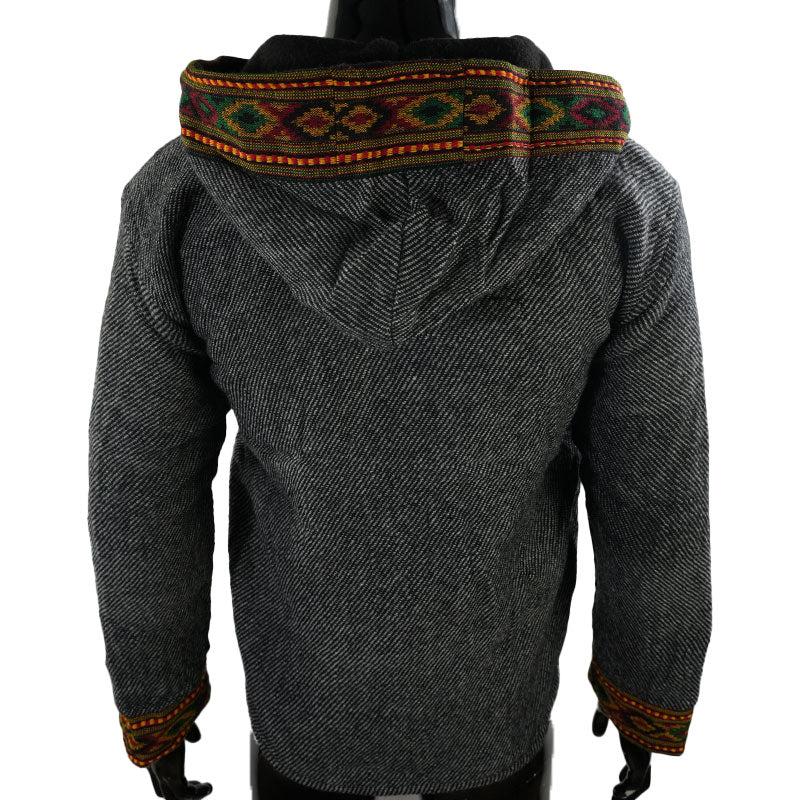 Boho Ethno Jacke Dunkelgrau