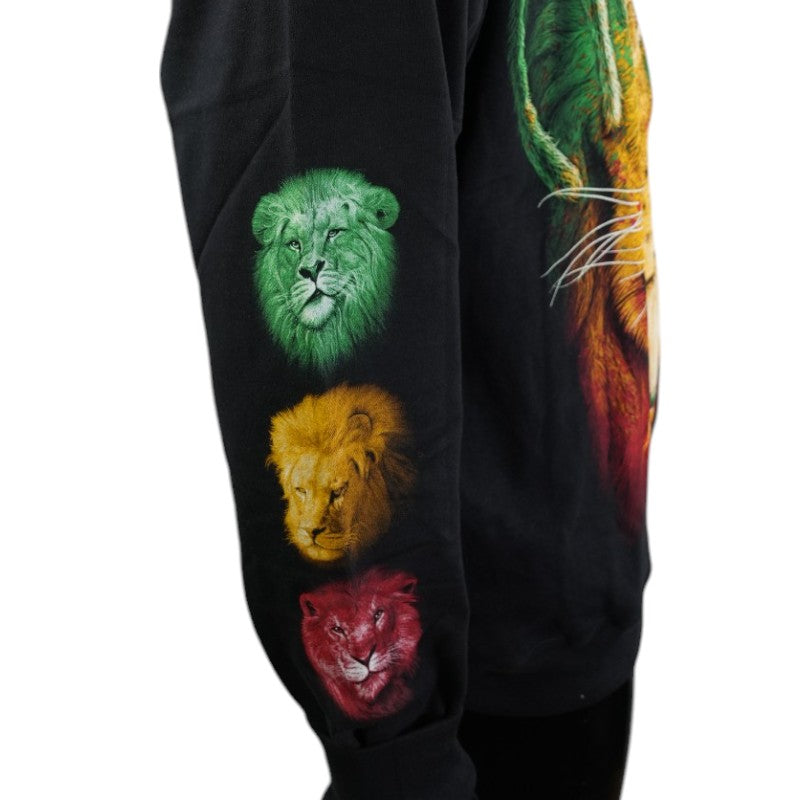 Zip-Hoodie Reggae Style – Löwe mit Dreadlocks