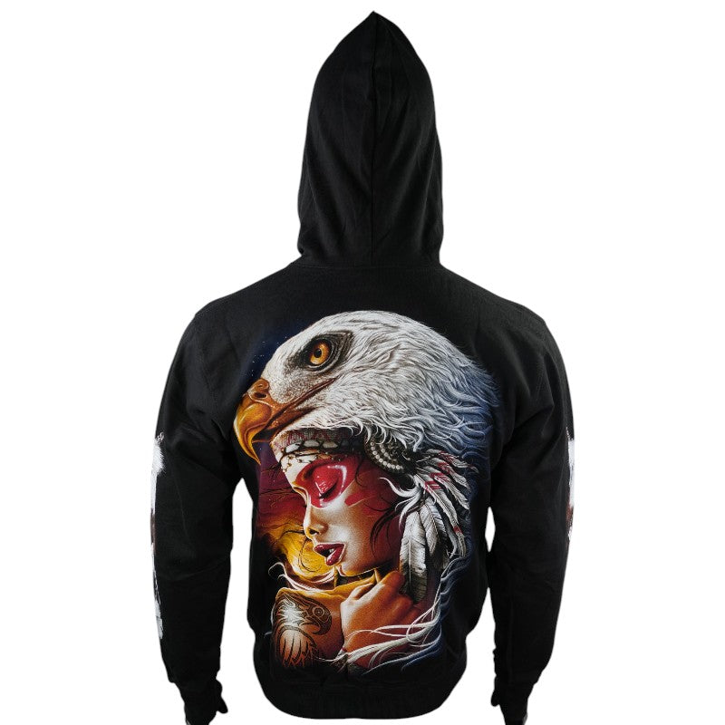 Hoodie „Spirit of the Eagle“ – Zip-Hoodie mit Native Art Print
