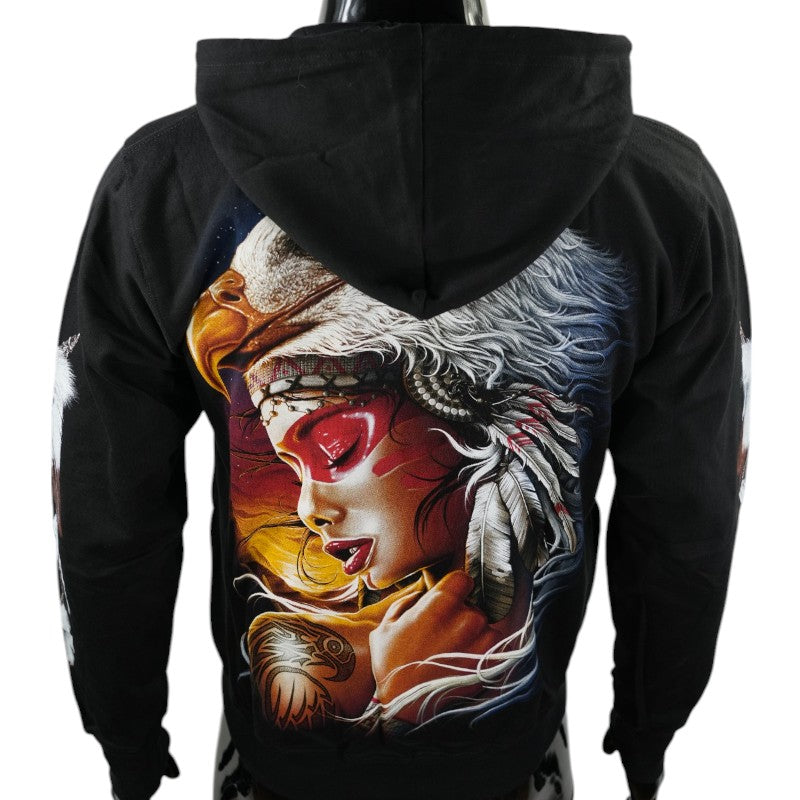 Hoodie „Spirit of the Eagle“ – Zip-Hoodie mit Native Art Print
