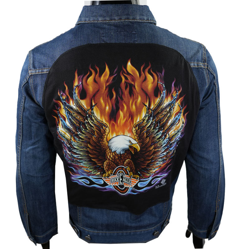 Jeansjacke “Flügel aus Feuer”