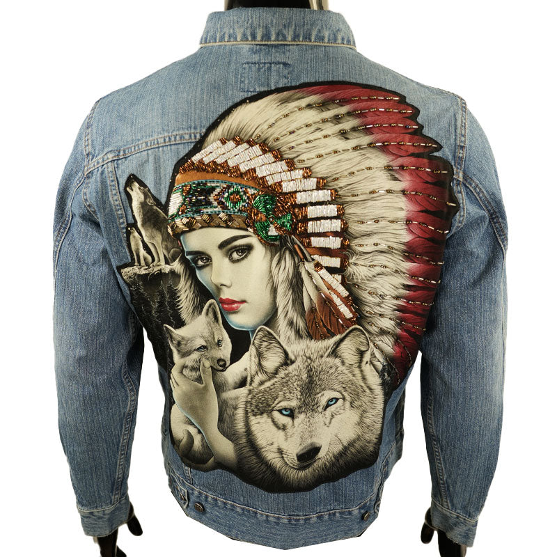 Jeansjacke “Beschützerin des Rudels”