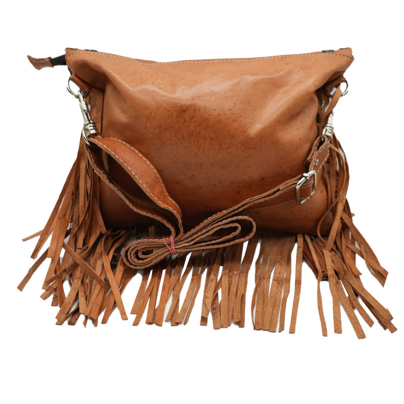 Boho Umhängetasche mit Ethno Applikationen