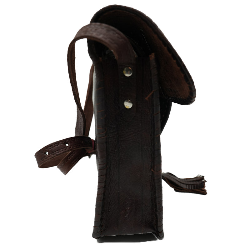 Boho Handtasche Braun mit Tribal-Design