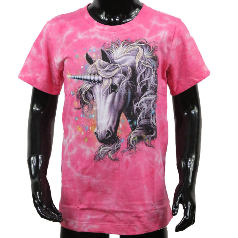 T-Shirt Kids Einhorn im Schimmer Pink
