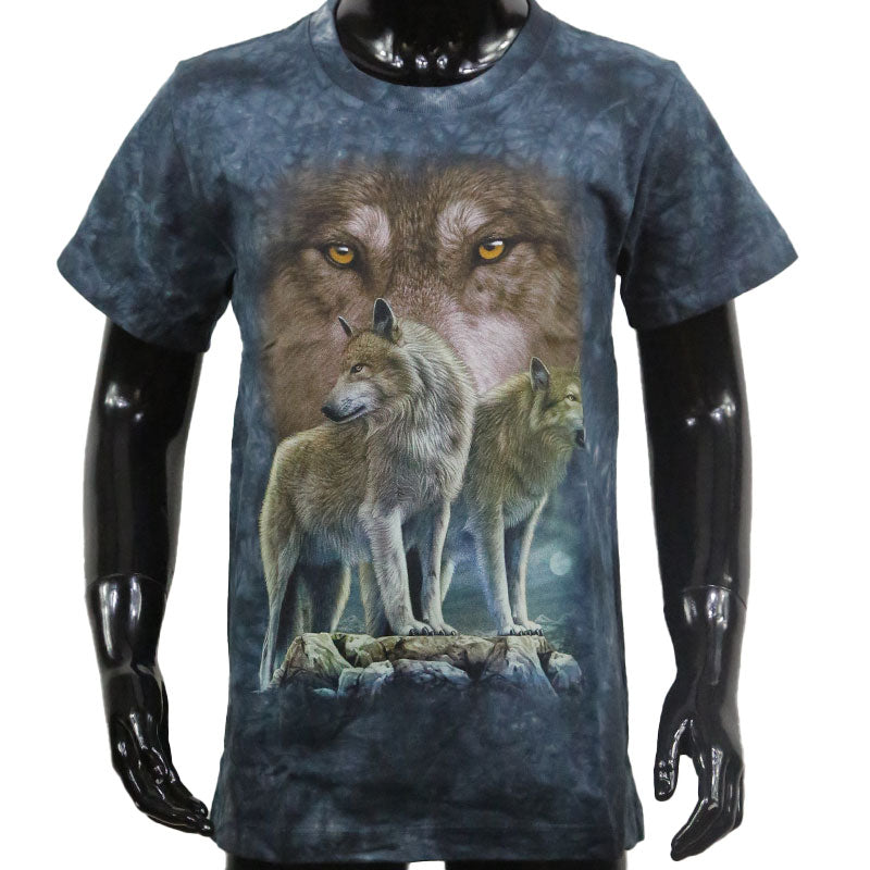 T-Shirt Kids Wölfe auf Felsenvorsprung 2