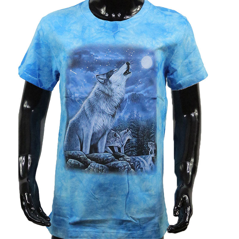 T-Shirt Kids Wolf heult zu Vollmond