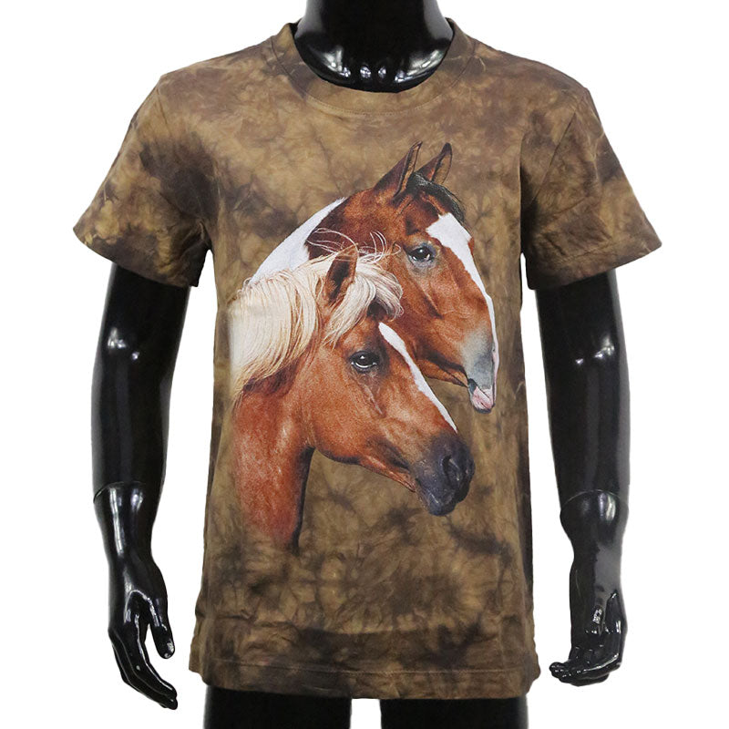 Kinder T-Shirt mit Pferdemotiv – Braun – Für Pferdeliebhaber