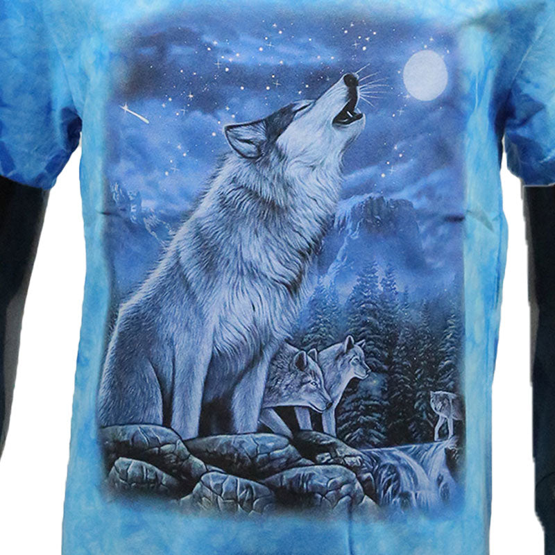 T-Shirt Kids Wolf heult zu Vollmond