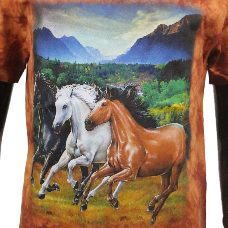 T-Shirt Kids Pferdeherde in Natur