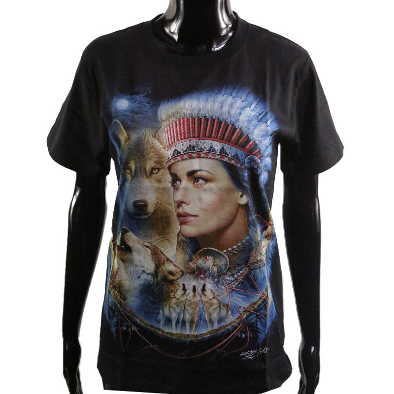 T-Shirt GLOW IN THE DARK "Wächterin der Wölfe"