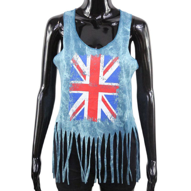 Boho Damen-Top – Union Jack Print