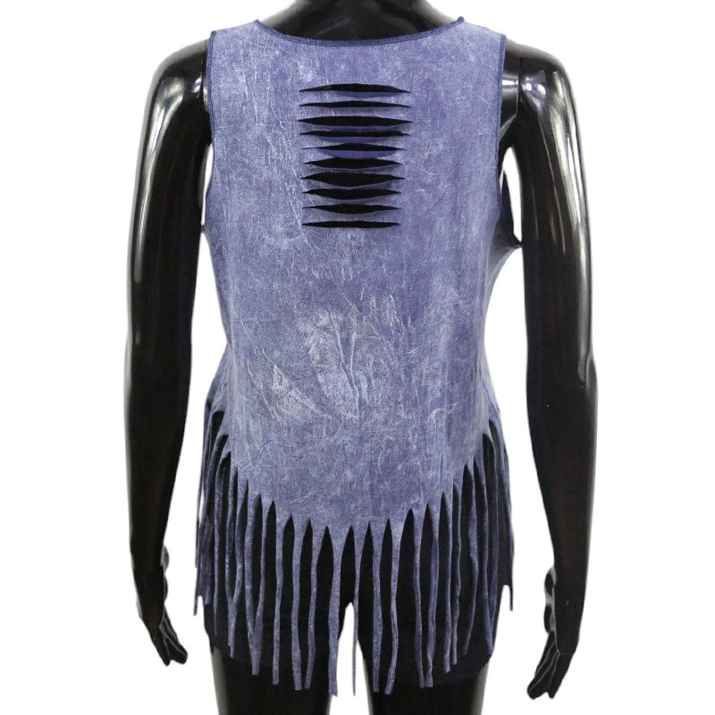 Boho Top mit Büffelschädel – Indigo