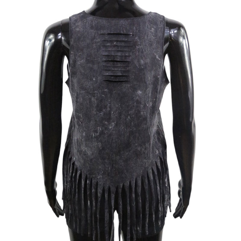 Boho Damen-Top – Union Jack in Grau-Schwarz