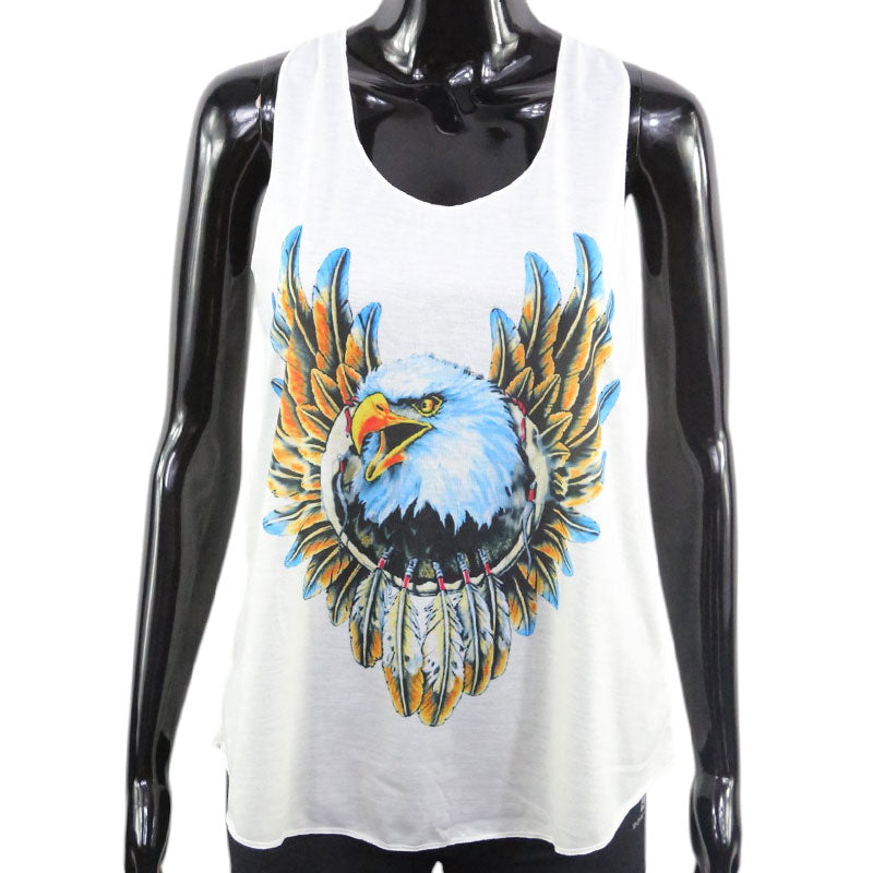 Damen Tanktop mit Adler-Motiv – Freiheits-Look im Native Style