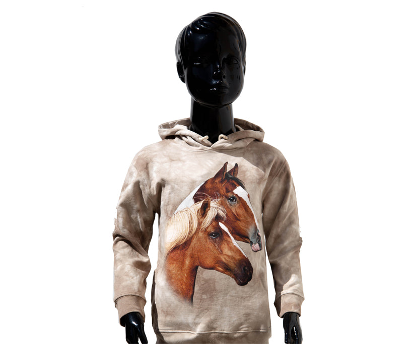 Kinder-Hoodie „Pferdefreunde“ – Kapuzenpullover mit Pferdemotiv