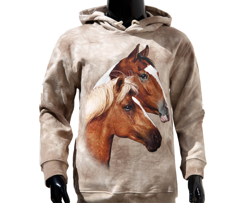 Kinder-Hoodie „Pferdefreunde“ – Kapuzenpullover mit Pferdemotiv