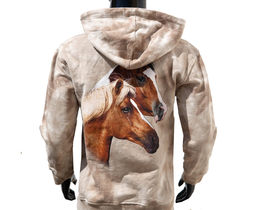 Kinder-Hoodie „Pferdefreunde“ – Kapuzenpullover mit Pferdemotiv