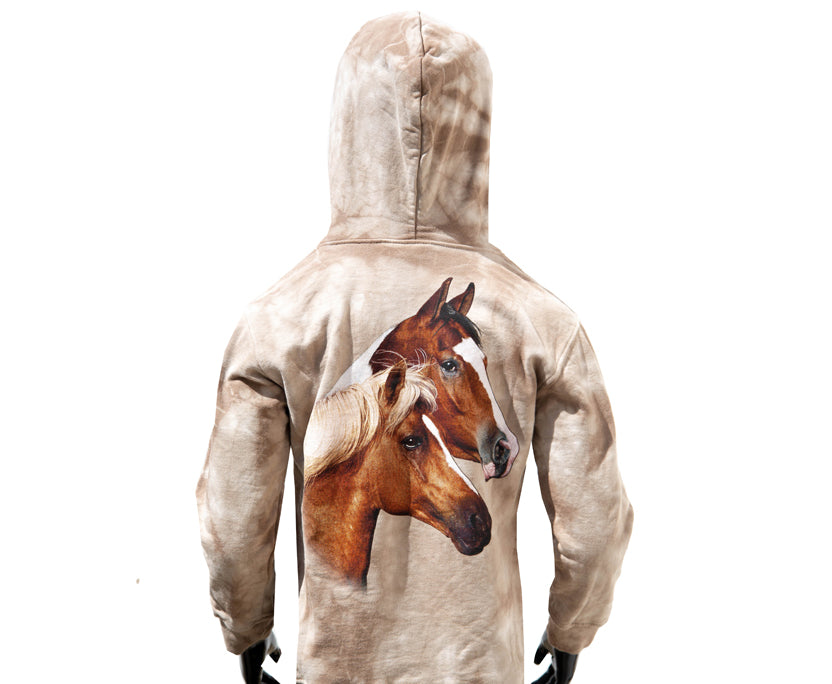 Kinder-Hoodie „Pferdefreunde“ – Kapuzenpullover mit Pferdemotiv