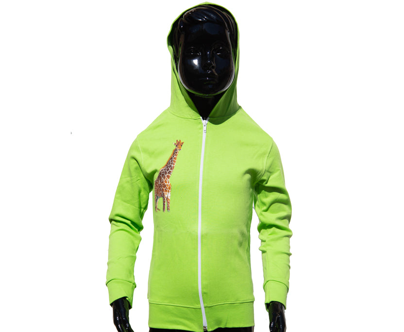 Kinder Zip-Hoodie „Night Wolf“ – Schwarz mit Wolf-Print