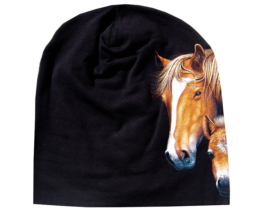 Beanie für Pferdeliebhaber – Tiermotiv Mütze für Herbst & Winter