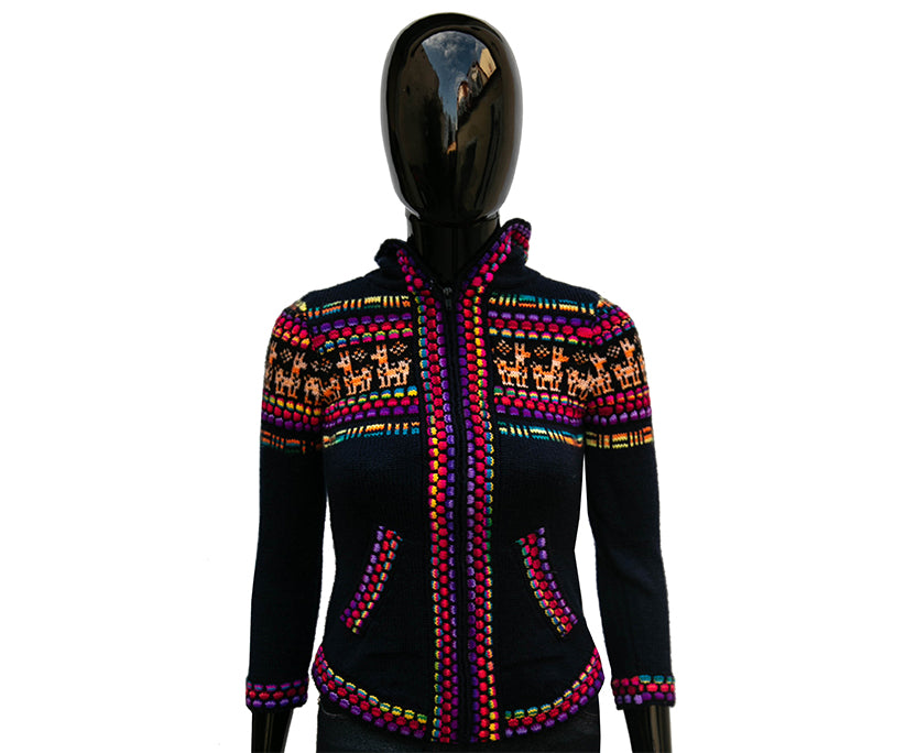 Frauen handmade Weste Dunkel Blau