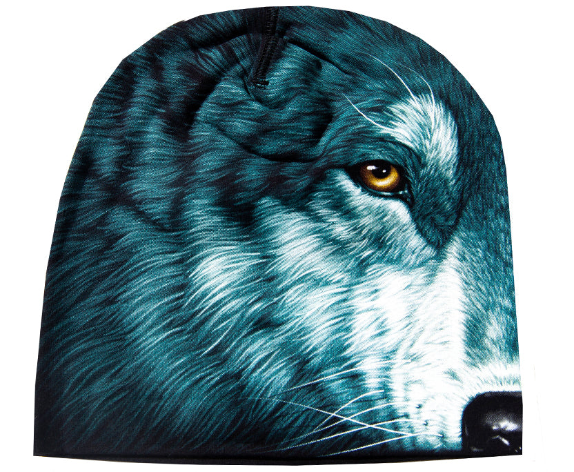 Unisex Mütze mit Wolf Print – Outdoor Accessoire für Naturfans