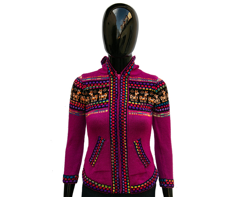 Frauen handmade Weste Lila