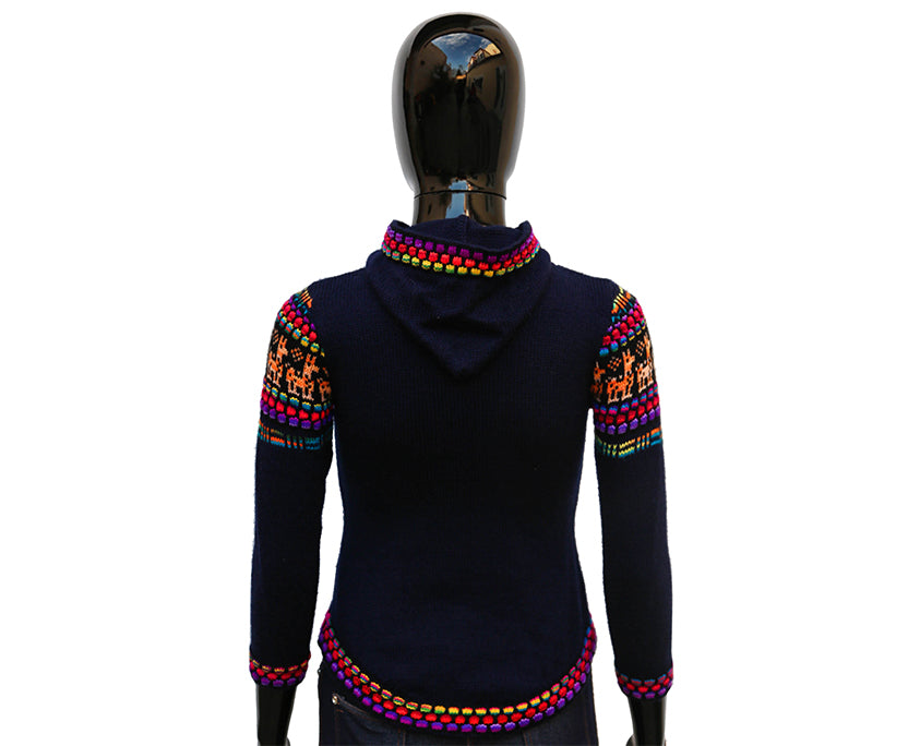 Frauen handmade Weste Dunkel Blau