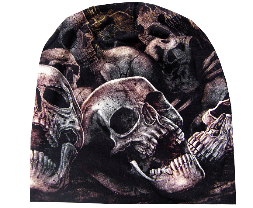 Skull Raven Beanie – Rockige Mütze für Biker & Metalheads