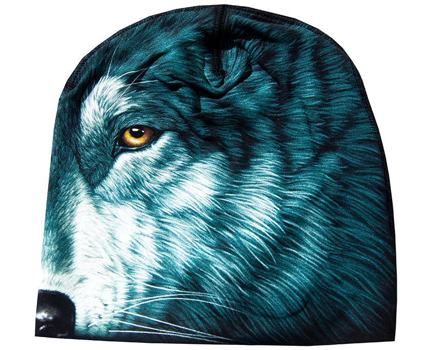 Unisex Mütze mit Wolf Print – Outdoor Accessoire für Naturfans