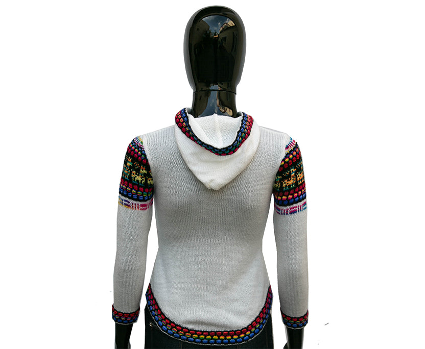 Frauen handmade Weste weiß