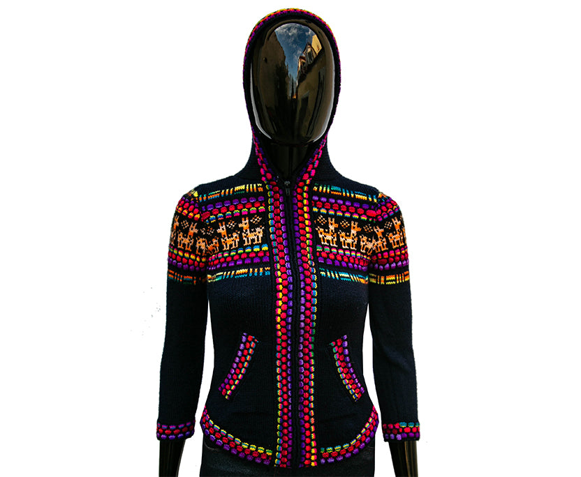 Frauen handmade Weste Dunkel Blau